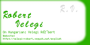 robert velegi business card